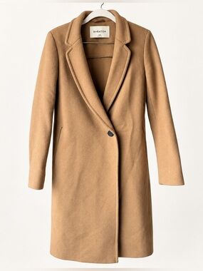 Babaton Aritzia Stedman Wool Cashmere Camel Coat XXS